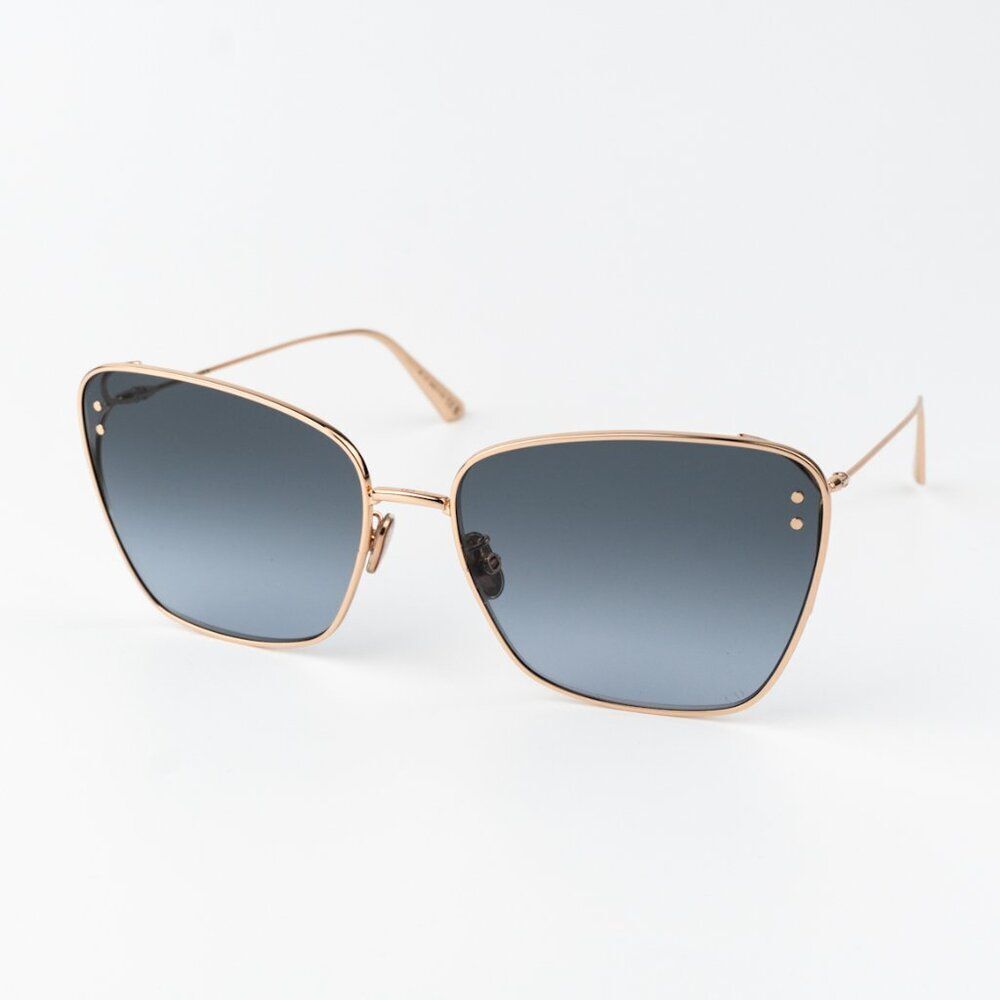 Dior Women Sunglasses Matte Rose Gold Gradient Blue Butterfly MISSDIOR B2U E0B2 - Picture 4 of 14